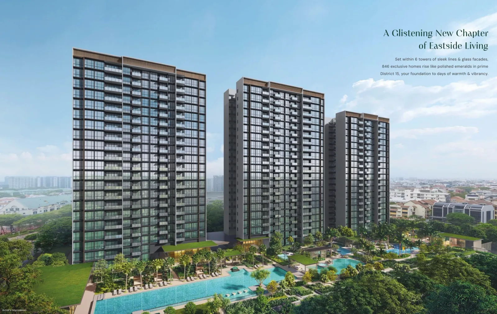 Emerald of Katong · Residential towers · artist’s impression