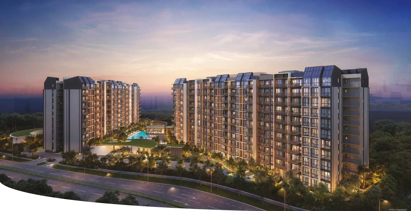 Norwood Grand · Development at dusk · artist’s impression
