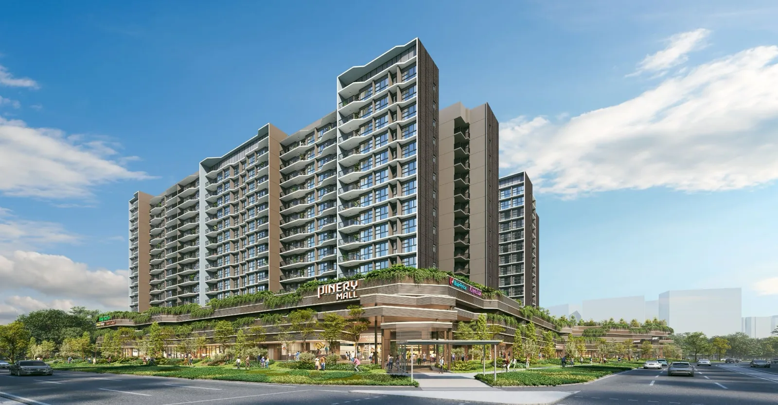 Pinery Residences · Development and Pinery Mall exterior · artist’s impression