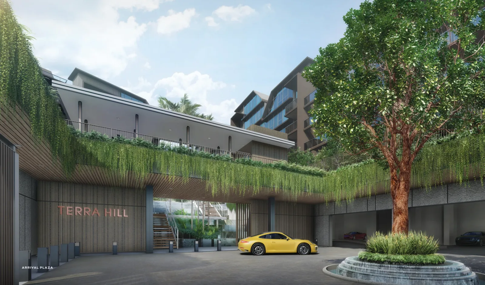 Terra Hill · Arrival and landscaped grounds · artist’s impression